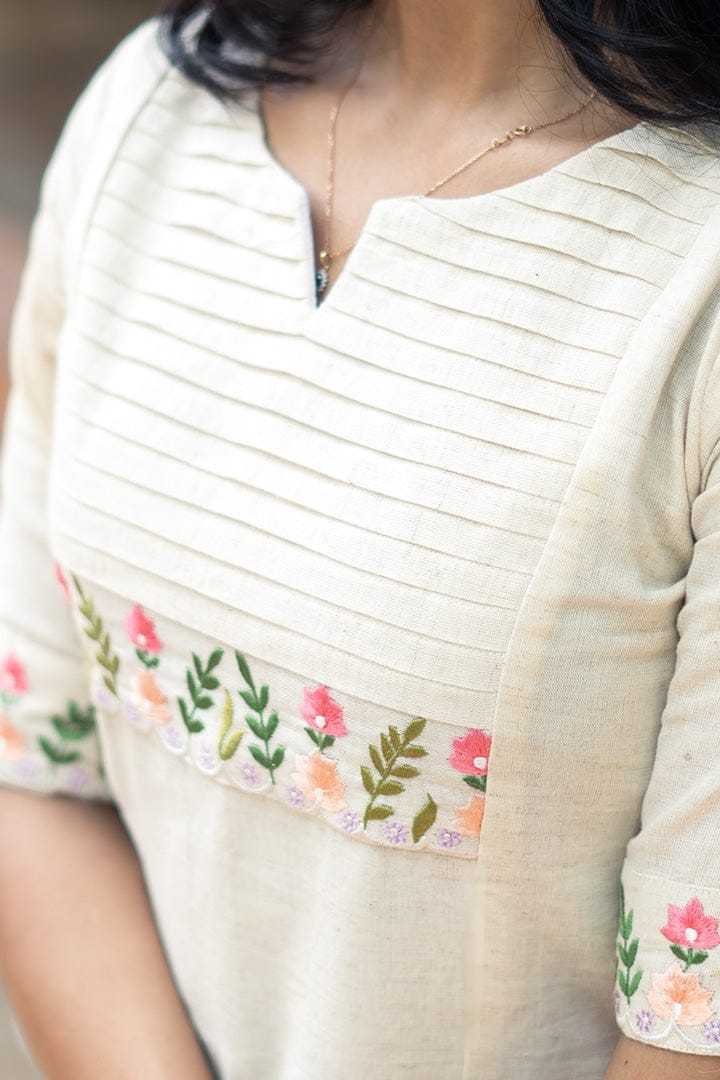 Women?s Cotton Kurta Suit Set with Palazzo Pants & Dupatta(L) - Image 5