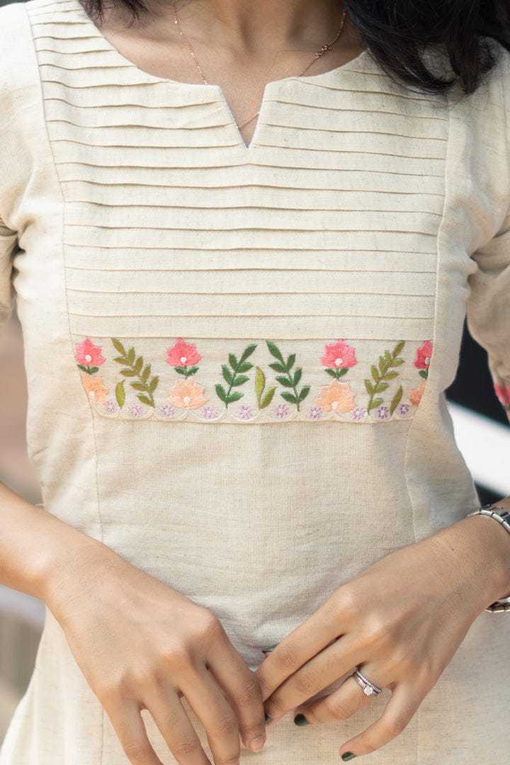 Women?s Cotton Kurta Suit Set with Palazzo Pants & Dupatta(L) - Image 2